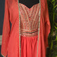 Party wear 3 oc set ( burnt orange/peach shade)