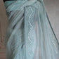Soft organza (powder blue) saree with beads/stone work