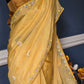 Pure organza saree with stone work- stitched blouse