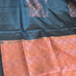 Kancheepuram soft silk with blue copper combo