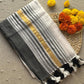 Mul cotton black/gold stripes saree- No Bp