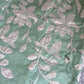 Turquish organza saree (sage green) with applique work- stitched blouse