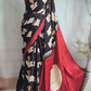 Modal silk saree with block print- BP