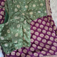 Designer georgette saree with green  stitched blouse