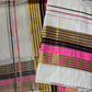 Premium cotton Onam set mund pink/ brown (3.85*280)