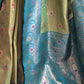 kanchi silk saree with meenakari design - contrast BP