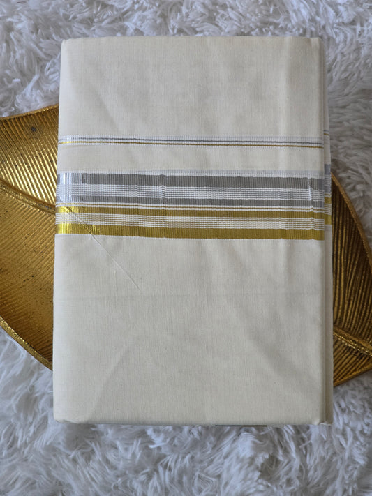 Mens mund(dhoti)silver gold