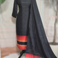 Semi tussar 3 pc salwar suit with multi color print