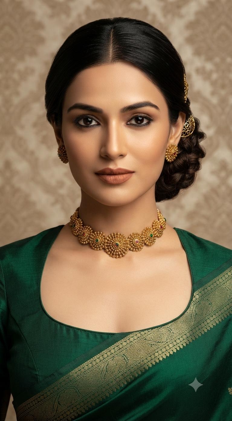 Gold flower necklace