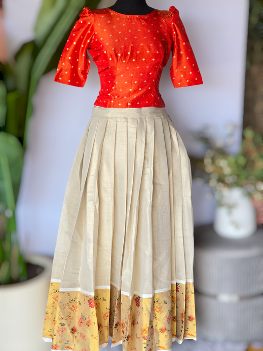 Onam skirt and top design 1 (12-15 age)