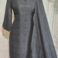 Semi tussar 3 pc salwar suit with multi color print