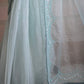 Soft organza (powder blue) saree with beads/stone work