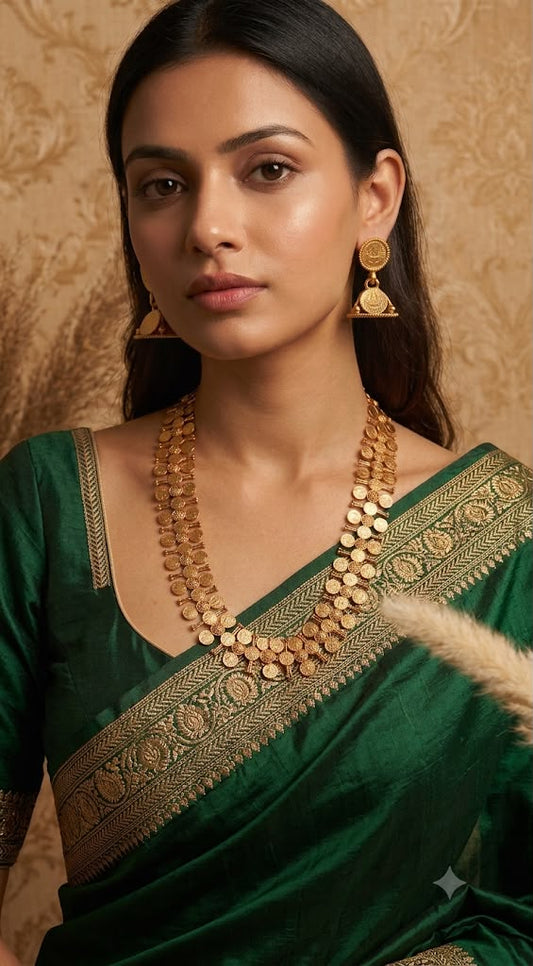 Ling kaashu haaram set with eaarings