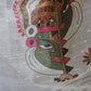 Semi silk (golden beige) saree with traditional ( kadhakali) design- stitched blouse