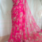 Light weight crape georgette saree with floral design
