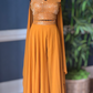 Mustard yellow party wear set