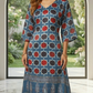 Ajrakh Modal silk A line kurti (dress)