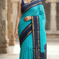 Chettinad cotton saree with stitched blouse( contrast)