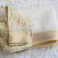 Semi crape kerala saree with printed ( stitched) blouse