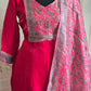 Satin organza 3 pc salwar suit set