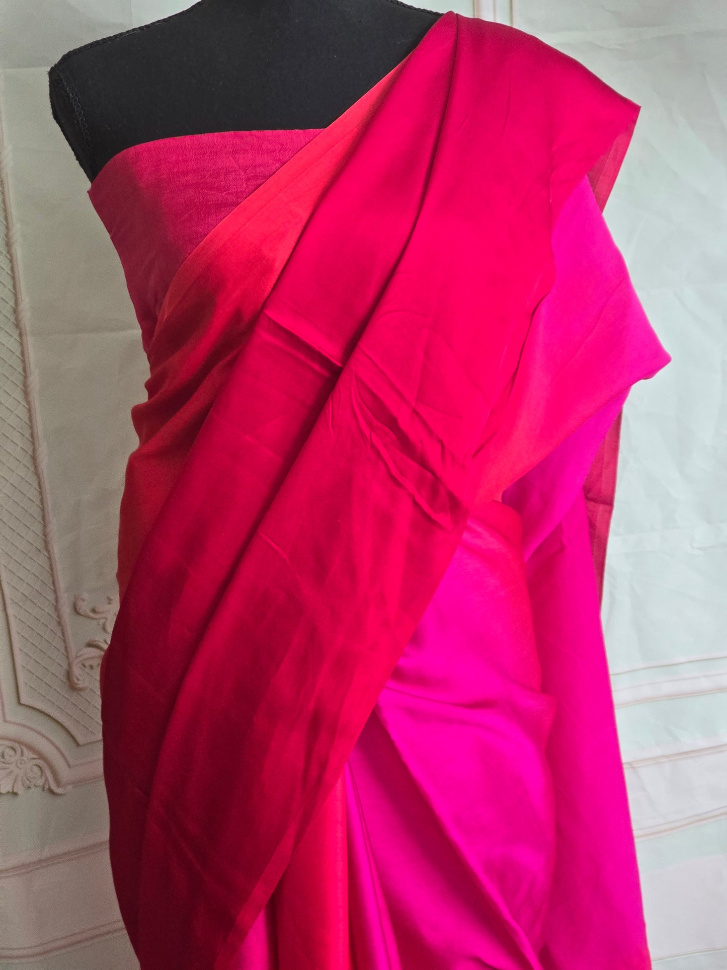 Modal silk saree with multicolor tone- No Bp