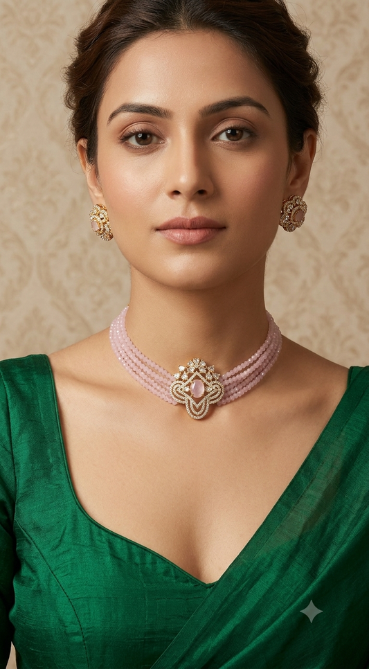 Choker set with earrings