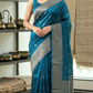 Munga banarasi saree with stitched blouse