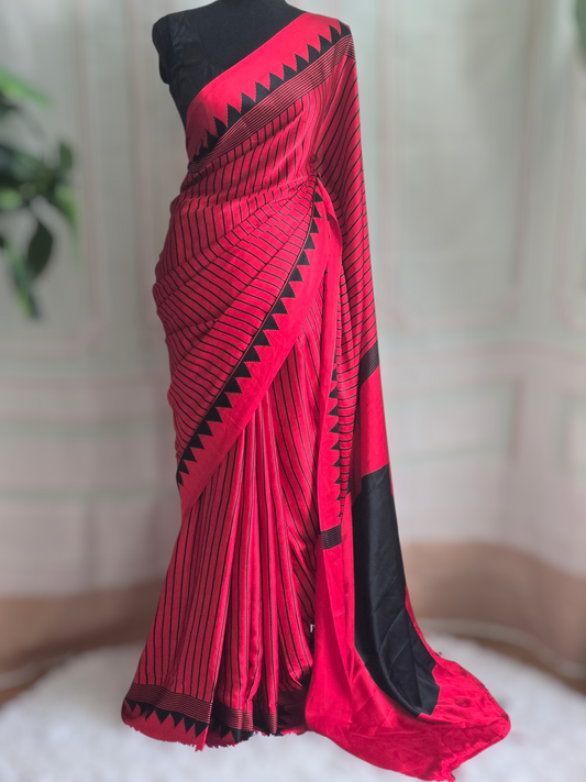 Semi modal silk saree with blouse pc
