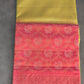 Kancheepuram soft silk saree with yellow- orange combo