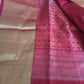 Kancheepuram soft silk with gold zari border