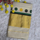 Tissue Kerala saree with polka dot prints- blouse pc