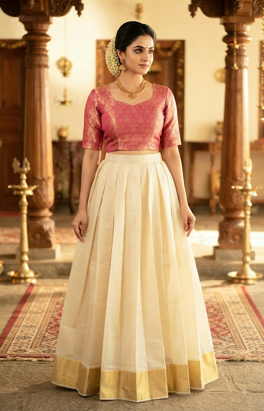 Onam skirt and top(size in the description)
