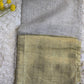 Linen cotton saree ( grey) with gold border-stitched blouse