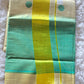 Tissue setnsaree with double shade- blue polka dots