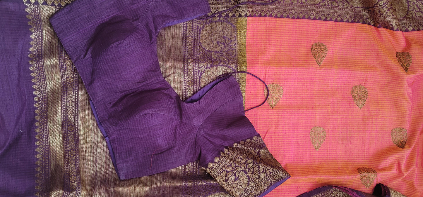 Handloom Banarasi pure dupion silk saree